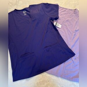 Set of 2 Purple Scrub Tops